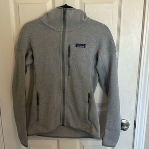 Patagonia zip up fleece with hood